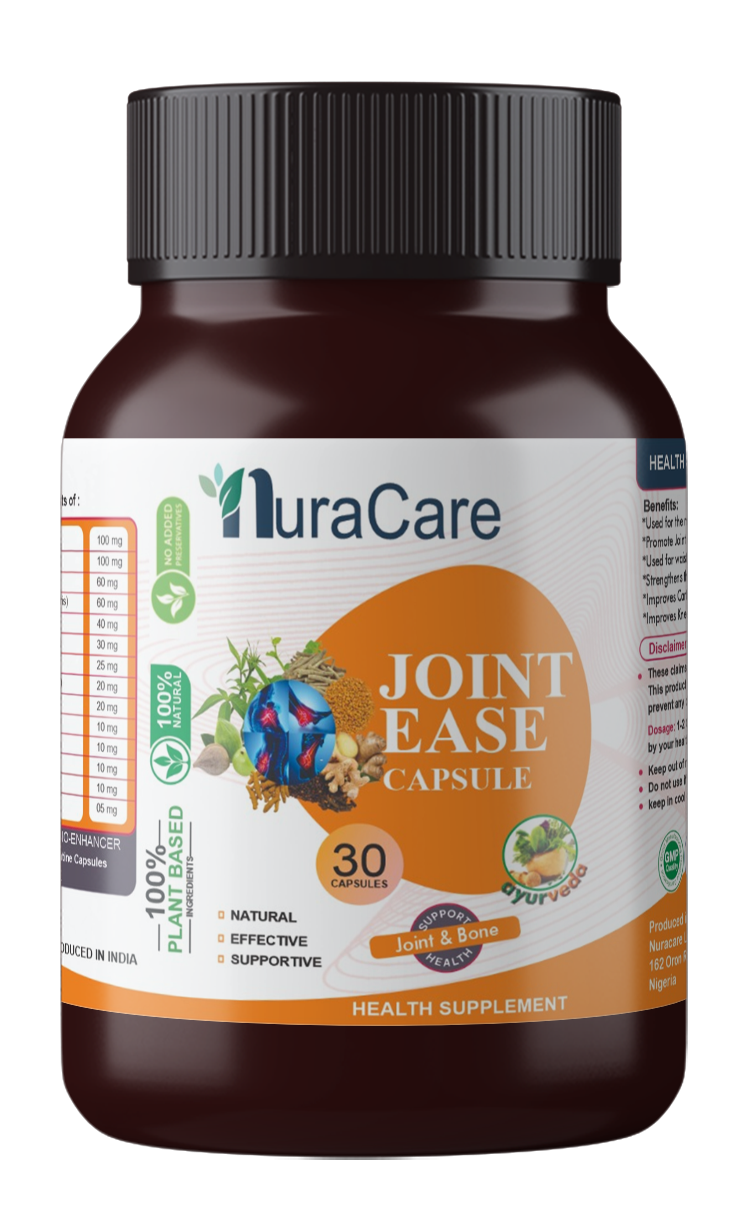 Nuracare Joint Ease product bottle with capsules - Premium joint support supplement